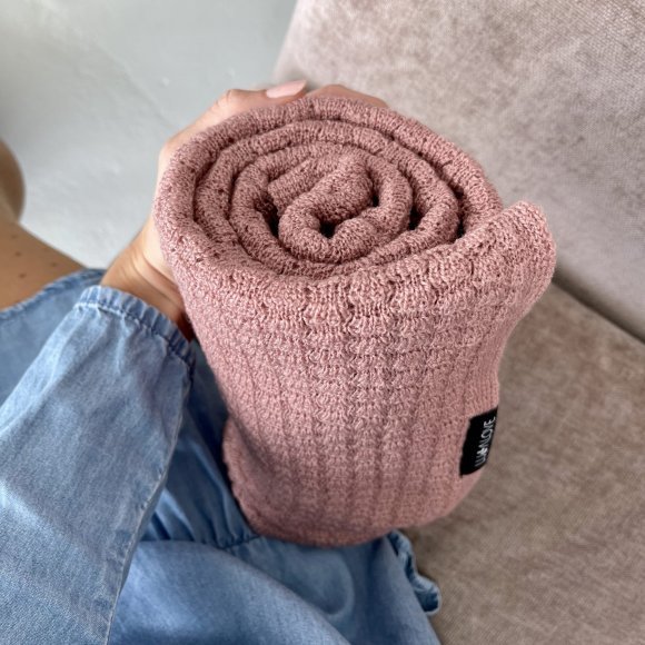 Плед плетений Premium Merino Butterfly 80x100 см Peony lullalove-0550