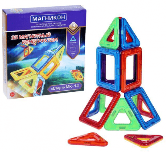 Магнітний конструктор 3D Старт 14 дет MK-14 Магнітний конструктор 3D Старт 14 дет MK-14