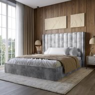 Двоспальне ліжко LION Ніно 160x200 см SILK 303 Сірий (LION-045045) Двоспальне ліжко LION Ніно 160x200 см SILK 303 Сірий (LION-045045)