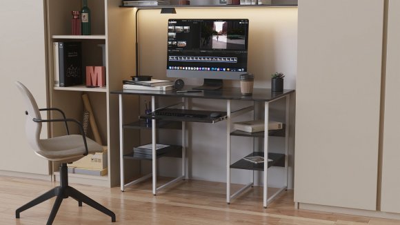 Письмовий стіл Ferrum-decor Скай 75x100x70 сірий ДСП Дуб Сонома 16мм (FRD-101562)