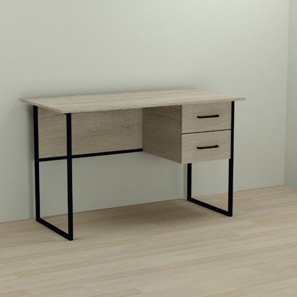 Письмовий стіл Ferrum-decor Дакота 75x140x70 чорний ДСП Дуб Сонома 16мм (FRD-101955)