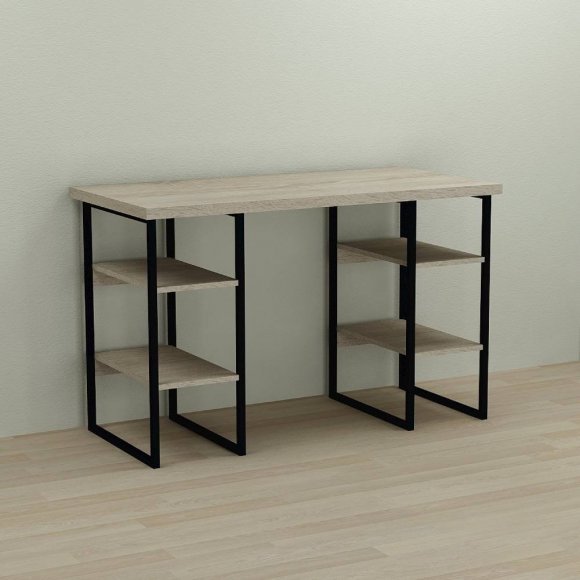 Письмовий стіл Ferrum-decor Карен 76x140x70 чорний ДСП Дуб Сонома 32мм (FRD-102076) Письмовий стіл Ferrum-decor Карен 76x140x70 чорний ДСП Дуб Сонома 32мм (FRD-102076)