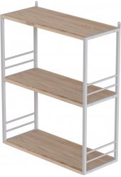 Книжкова полиця універсальна Ferrum-decor Стім 2 74x63x26 білий ДСП Дуб Сан-Марино 16мм (FRD-104110) Книжкова полиця універсальна Ferrum-decor Стім 2 74x63x26 білий ДСП Дуб Сан-Марино 16мм (FRD-104110)