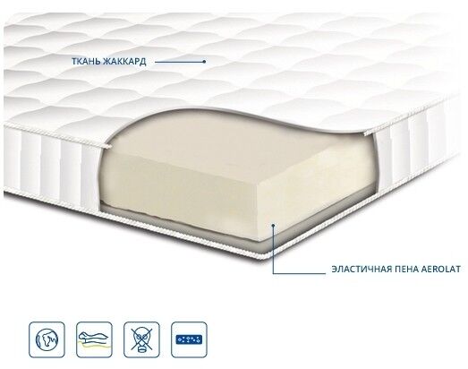 Матрац безпружинний топер Aerolat 110х190х5 см