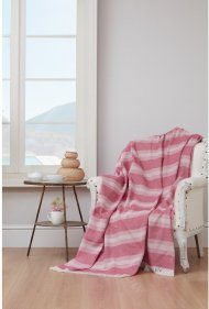 Плед-накидка Denizli Kareli 190х220 см a.pembe светло-рожевий svt-2000022283151