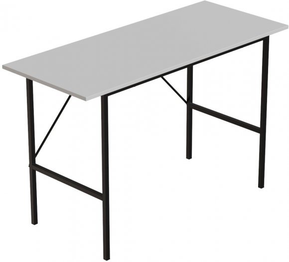 Стіл письмовий Line Тайм Ferrum-decor 750x1200x500 Чорний метал ДСП Біле 16 мм (FRD-104878)