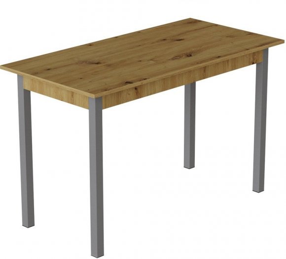 Стіл кухонний Ferrum-decor Маріо 75x120x70 Сірий ДСП Дуб Артизан 16мм (FRD-105731)