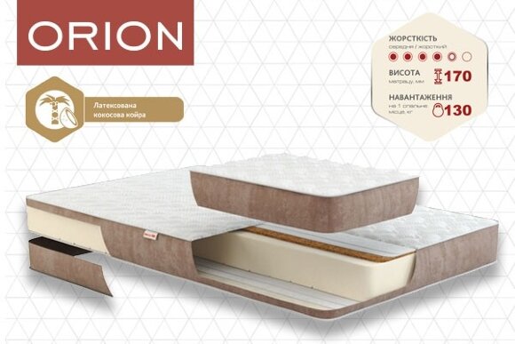Матрац безпружинний Orion 70х180х17 см Матрац безпружинний Orion 70х180х17 см