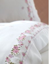 Постільна білизна сатин з вишивкою Ilgin євро svt-2000022294959