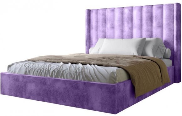 Двоспальне ліжко LION Ніно 160x200 см SILK 401 Лавандовий (LION-045046) Двоспальне ліжко LION Ніно 160x200 см SILK 401 Лавандовий (LION-045046)