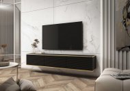 Тумба під телевізор навісна Perfect Home Оро / Oro 3-дверна RTV175 MDF Чорний (PFH-091367) Тумба під телевізор навісна Perfect Home Оро / Oro 3-дверна RTV175 MDF Чорний (PFH-091367)