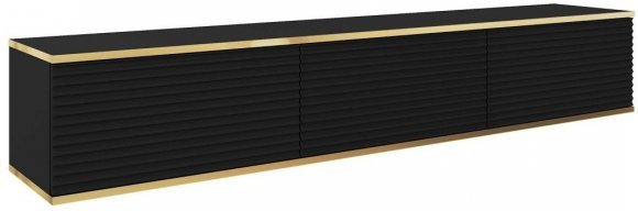 Тумба під телевізор навісна Perfect Home Оро / Oro 3-дверна RTV175 MDF Чорний (PFH-091367) Тумба під телевізор навісна Perfect Home Оро / Oro 3-дверна RTV175 MDF Чорний (PFH-091367)