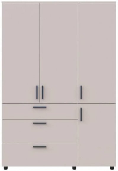Шафа для одягу Doros Торн Кашемір 3 ДСП/3Ш (полиці) 135х51.6х200 (DRS-012060)