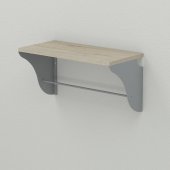 Настінна полиця Ferrum-decor Комфі 260x500x240 метал Сірий ДСП Сонома 16 мм (FRD-102733)