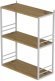 Книжкова полиця універсальна Ferrum-decor Стім 2 74x63x26 білий ДСП Дуб Артизан 16мм (FRD-104111) Книжкова полиця універсальна Ferrum-decor Стім 2 74x63x26 білий ДСП Дуб Артизан 16мм (FRD-104111)