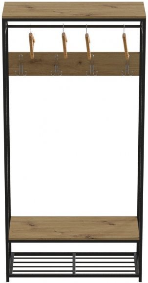 Вішалка модульна підлогова Ferrum-decor Треліс 15 180x90x38 чорний ДСП Дуб Артизан 16мм (FRD-104363) Вішалка модульна підлогова Ferrum-decor Треліс 15 180x90x38 чорний ДСП Дуб Артизан 16мм (FRD-104363)