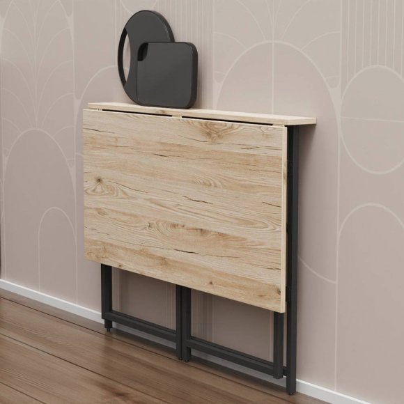 Стіл розкладний Моріс Ferrum-decor 750x1000x600 Чорний метал ДСП Дуб Сан-Марино 16 мм (FRD-104670) Стіл розкладний Моріс Ferrum-decor 750x1000x600 Чорний метал ДСП Дуб Сан-Марино 16 мм (FRD-104670)