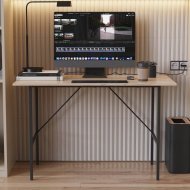 Стіл письмовий Line Тайм Ferrum-decor 750x1200x500 Чорний метал ДСП Дуб Сан-Марино 16 мм (FRD-104879)