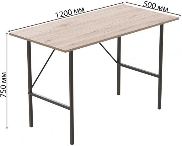 Стіл письмовий Line Тайм Ferrum-decor 750x1200x500 Чорний метал ДСП Дуб Сан-Марино 16 мм (FRD-104879) Стіл письмовий Line Тайм Ferrum-decor 750x1200x500 Чорний метал ДСП Дуб Сан-Марино 16 мм (FRD-104879)