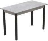 Стіл кухонний Ferrum-decor Маріо 75x120x80 Чорний ДСП Бетон 16мм (FRD-105590)