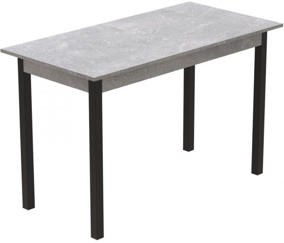 Стіл кухонний Ferrum-decor Маріо 75x120x80 Чорний ДСП Бетон 16мм (FRD-105590) Стіл кухонний Ferrum-decor Маріо 75x120x80 Чорний ДСП Бетон 16мм (FRD-105590)