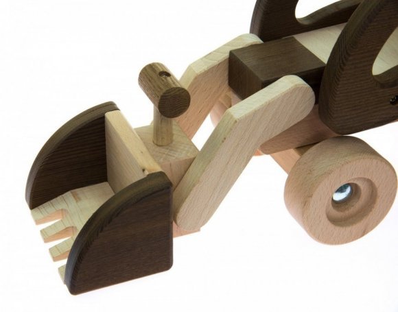 Машинка дерев'яна Екскаватор натуральний 55910 Машинка дерев'яна Екскаватор натуральний 55910