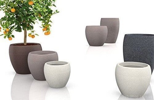 Кашпо для квітів Lineo пластик 30 песочный 56521 Кашпо для квітів Lineo пластик 30 песочный 56521