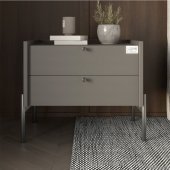 Тумба приліжкова LION Wood з двома шухлядами Антрацит (чорні ножки) (LION-041335) ТОП Тумба приліжкова LION Wood з двома шухлядами Антрацит (чорні ножки) (LION-041335) ТОП