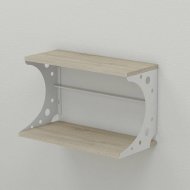Настінна полиця Ferrum-decor Букін 330x500x240 метал Білий ДСП Сонома 16 мм (FRD-102852) Настінна полиця Ferrum-decor Букін 330x500x240 метал Білий ДСП Сонома 16 мм (FRD-102852)
