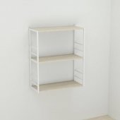 Книжкова полиця універсальна Ferrum-decor Стім 2 74x63x26 білий ДСП Дуб Сонома 16мм (FRD-104112) Книжкова полиця універсальна Ferrum-decor Стім 2 74x63x26 білий ДСП Дуб Сонома 16мм (FRD-104112)