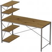 Комп'ютерний стіл Ferrum-decor Джек 75x140x60 Сірий ДСП Артизан (FRD-104419)