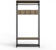Вішалка модульна підлогова Ferrum-decor Треліс 15 180x90x38 чорний ДСП Дуб Сонома 16мм (FRD-104364) Вішалка модульна підлогова Ferrum-decor Треліс 15 180x90x38 чорний ДСП Дуб Сонома 16мм (FRD-104364)