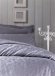 Постільний комплект 200х220 см Deluxe Jacquard Sateen Rimma сірий