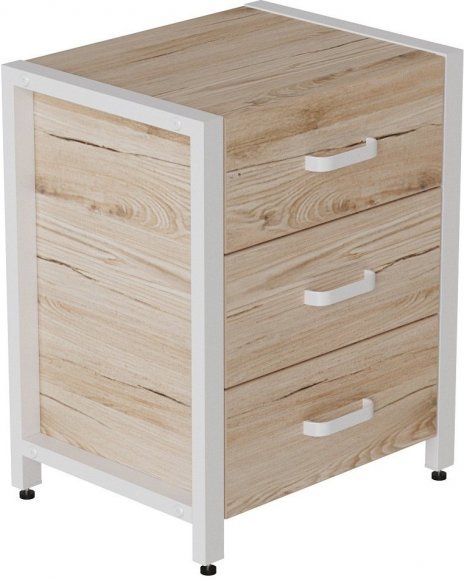 Тумба універсальна Ferrum-decor Вів'єн 3 50x41x40 білий ДСП Дуб Сан-Марино 16мм (FRD-104192) Тумба універсальна Ferrum-decor Вів'єн 3 50x41x40 білий ДСП Дуб Сан-Марино 16мм (FRD-104192)
