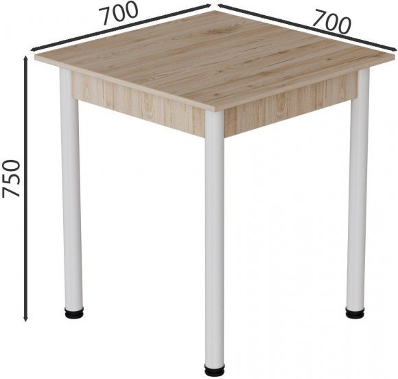 Стіл кухонний Ferrum-decor Агата 75x70x70 Білий ДСП Сан-Марино 16мм (FRD-105633)