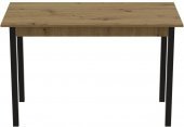 Стіл кухонний Ferrum-decor Маріо 75x120x70 Чорний ДСП Дуб Артизан 16мм (FRD-105733)