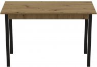 Стіл кухонний Ferrum-decor Маріо 75x120x70 Чорний ДСП Дуб Артизан 16мм (FRD-105733)