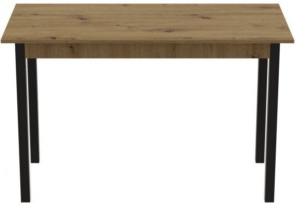 Стіл кухонний Ferrum-decor Маріо 75x120x70 Чорний ДСП Дуб Артизан 16мм (FRD-105733)