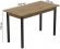 Стіл кухонний Ferrum-decor Маріо 75x120x70 Чорний ДСП Дуб Артизан 16мм (FRD-105733)