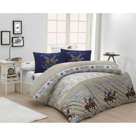 Постільна білизна BHPC 007 Beige євро 200х220 см