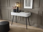 Стіл туалетний Perfect Home Зова / Zova з 2 шухлядами та чорними ніжками T103 Білий (PFH-091298) Стіл туалетний Perfect Home Зова / Zova з 2 шухлядами та чорними ніжками T103 Білий (PFH-091298)
