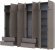 Комплект шаф для одягу Doros Лукас (2 шт.) 295х50х240 см Канноло (DRS-011854) Комплект шаф для одягу Doros Лукас (2 шт.) 295х50х240 см Канноло (DRS-011854)