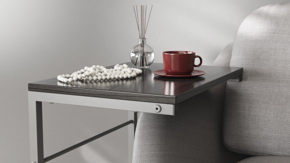 Столик приставний Террі Ferrum-decor 650x440x330 Сірий метал ДСП Сосна Кембра 16 мм (FRD-104664)