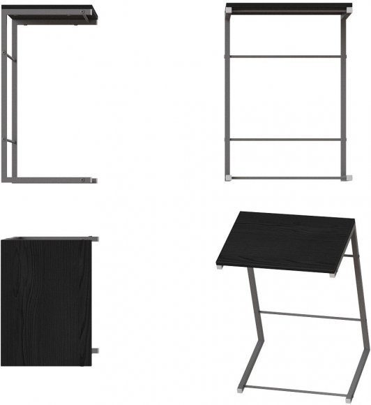 Столик приставний Террі Ferrum-decor 650x440x330 Сірий метал ДСП Сосна Кембра 16 мм (FRD-104664)