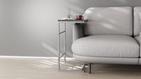 Столик приставний Террі Ferrum-decor 650x440x330 Сірий метал ДСП Сосна Кембра 16 мм (FRD-104664)