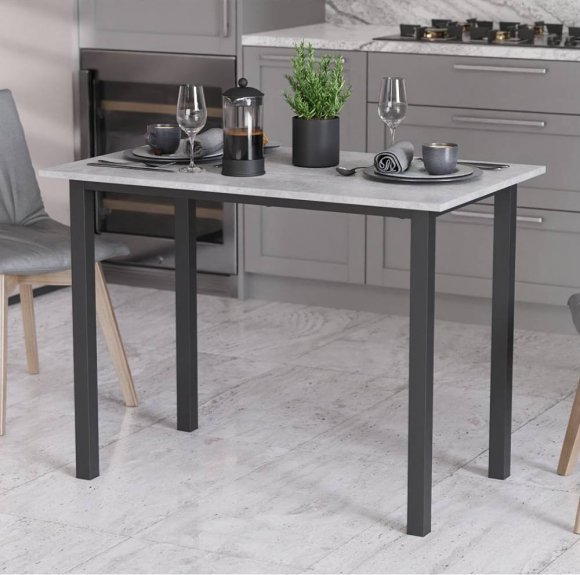 Стіл універсальний Knap Ferrum-decor 750x1400x700 Чорний метал ДСП Бетон 16 мм (FRD-106384) Стіл універсальний Knap Ferrum-decor 750x1400x700 Чорний метал ДСП Бетон 16 мм (FRD-106384)