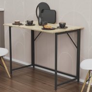 Стіл розкладний Моріс Ferrum-decor 750x1000x600 Чорний метал ДСП Дуб Сонома 16 мм (FRD-104672)