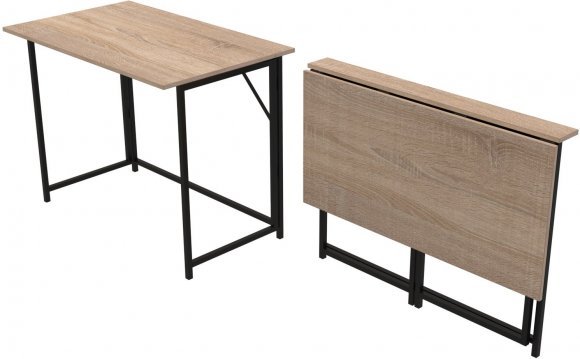 Стіл розкладний Моріс Ferrum-decor 750x1000x600 Чорний метал ДСП Дуб Сонома 16 мм (FRD-104672) Стіл розкладний Моріс Ferrum-decor 750x1000x600 Чорний метал ДСП Дуб Сонома 16 мм (FRD-104672)