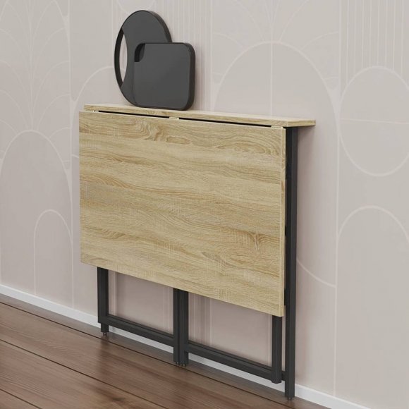Стіл розкладний Моріс Ferrum-decor 750x1000x600 Чорний метал ДСП Дуб Сонома 16 мм (FRD-104672) Стіл розкладний Моріс Ferrum-decor 750x1000x600 Чорний метал ДСП Дуб Сонома 16 мм (FRD-104672)