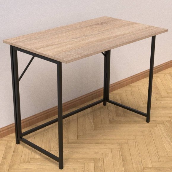 Стіл розкладний Моріс Ferrum-decor 750x1000x600 Чорний метал ДСП Дуб Сонома 16 мм (FRD-104672) Стіл розкладний Моріс Ferrum-decor 750x1000x600 Чорний метал ДСП Дуб Сонома 16 мм (FRD-104672)